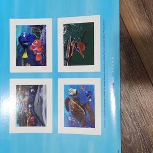 NIB Finding Nemo 4 pc Lithograph Set Marlin Nemo Dory Crush Squirt Nigel Mr. Ray